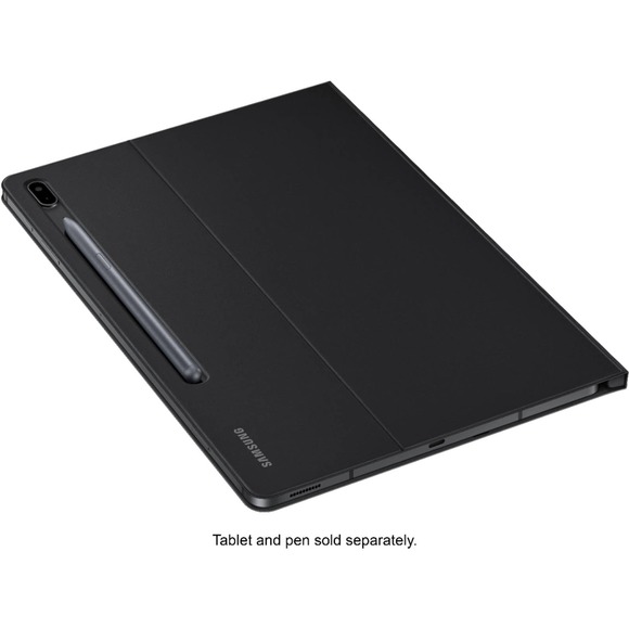 Samsung - Galaxy Tab S8+, Tab S7 FE, Tab S7+ Book Cover - Mystic Black - Picture 2 of 5